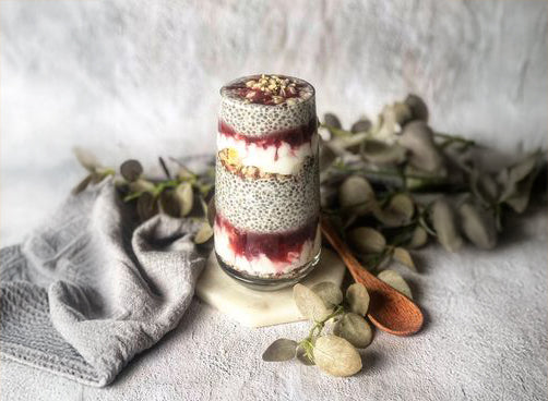 Rhubarb Coulis Chia Cup