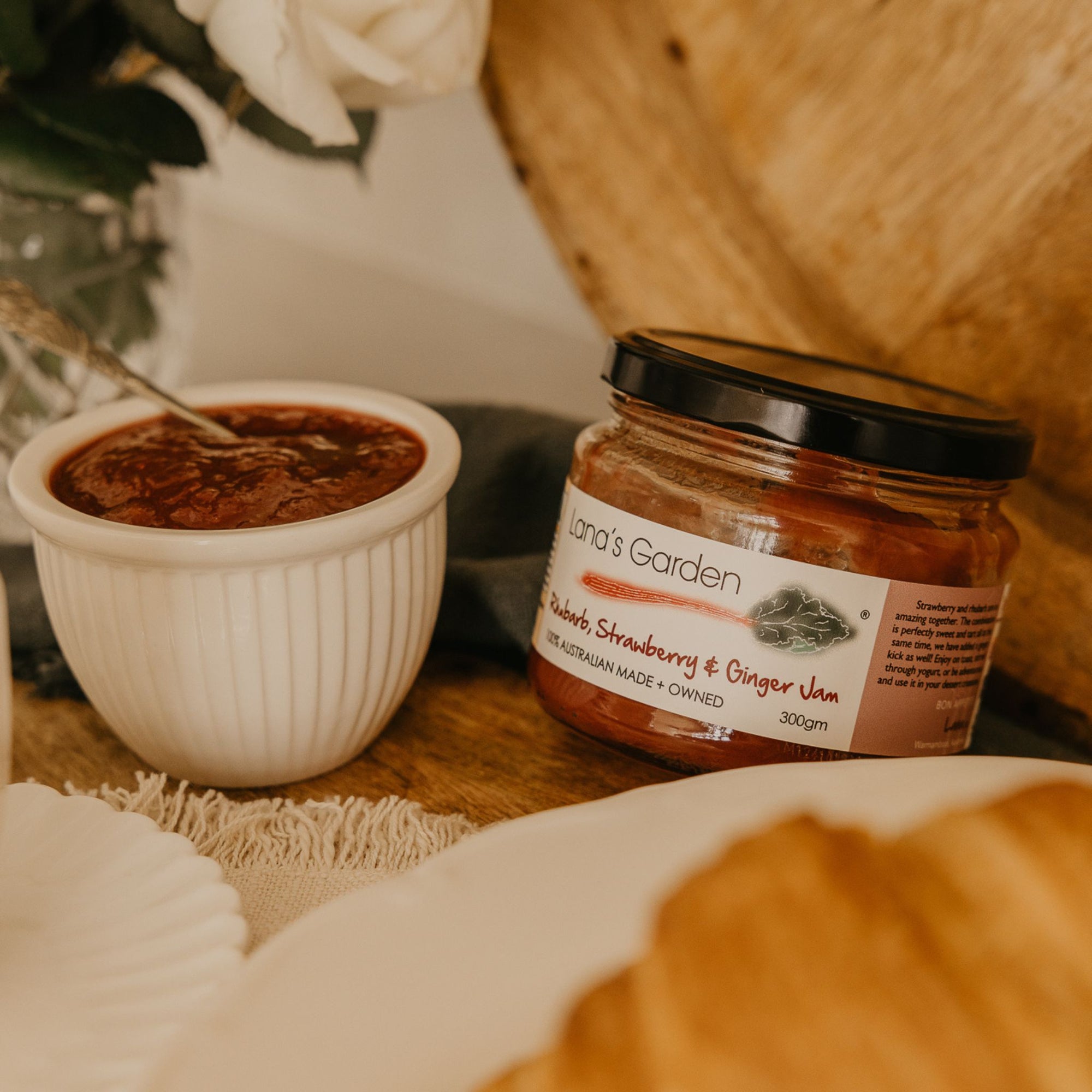 Rhubarb, Strawberry &amp; Ginger Jam